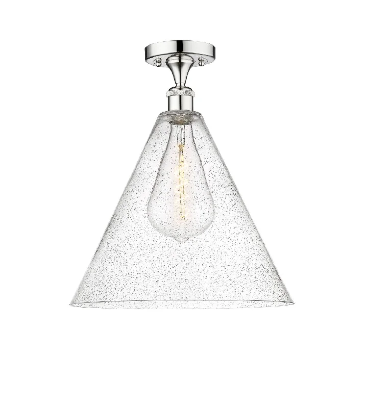 Industrial Lighting for Metal Fabrication ShopsEdison One Light Semi-Flush Mount
