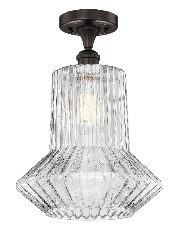 Industrial Emergency Lighting for Safety in FactoriesEdison One Light Semi-Flush Mount