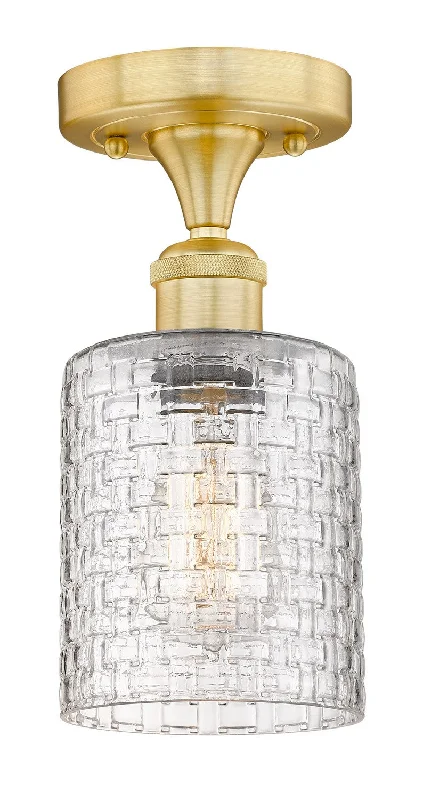 Industrial Lighting for Chemical PlantsEdison One Light Semi-Flush Mount