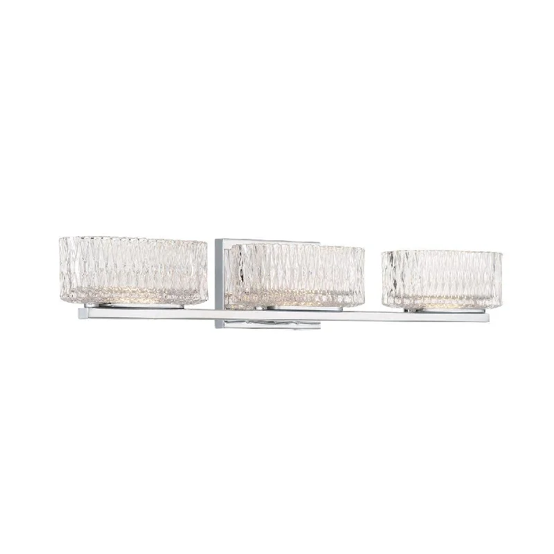 Industrial Lighting for Metal Fabrication ShopsSparren 26 In. 3 Lights LED Vanity Light Chrome Finish