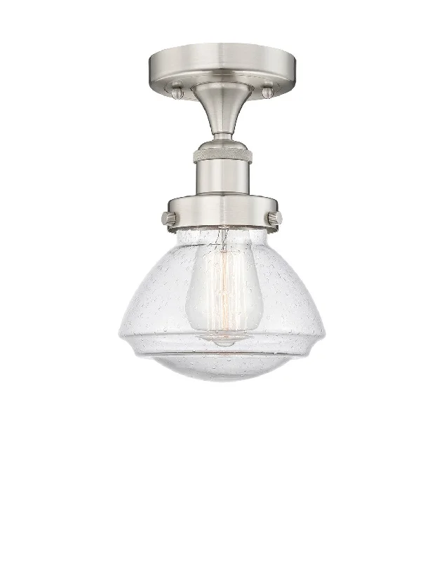 Dimmable Industrial Lighting for Ambiance ControlEdison One Light Semi-Flush Mount