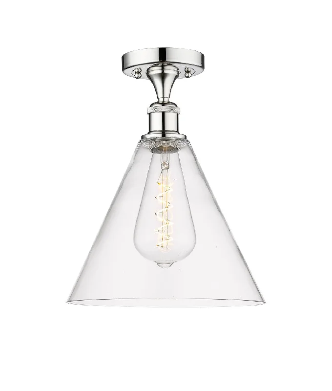 Industrial Lighting with High CRI (Color Rendering Index) for True Color PerceptionEdison One Light Semi-Flush Mount Industrial Lighting with High CRI (Color Rendering Index) for True Color PerceptionEdison One Light Semi-Flush Mount