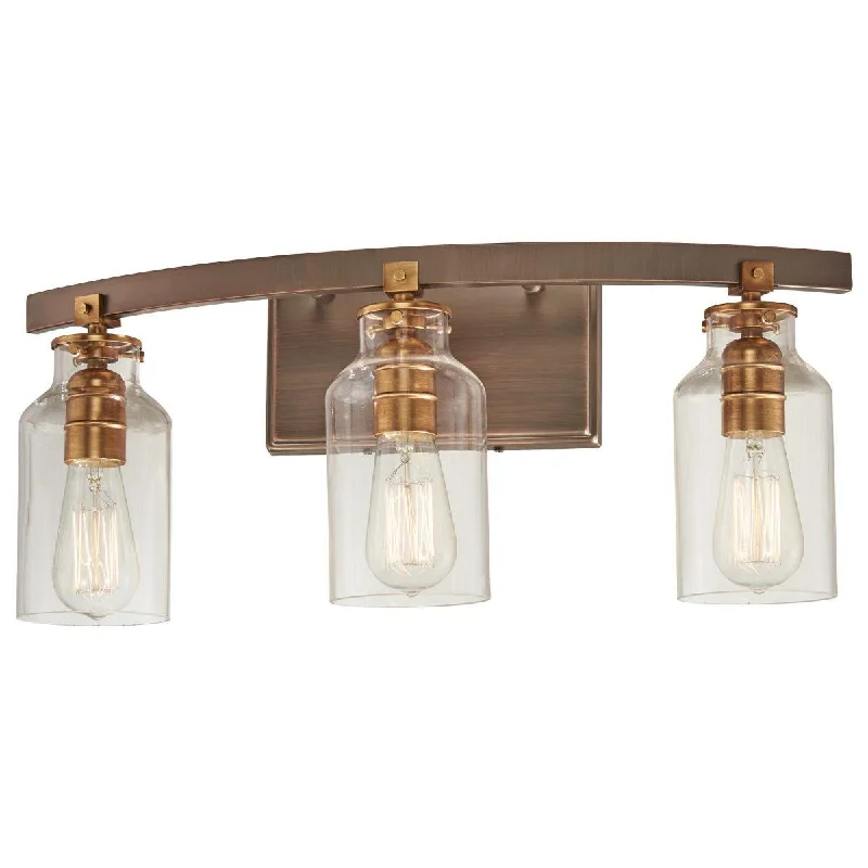 Industrial Area Lighting for Large Open SpacesMorrow 22 in. 3 Lights Vanity Light Bronze finish Industrial Area Lighting for Large Open SpacesMorrow 22 in. 3 Lights Vanity Light Bronze finish