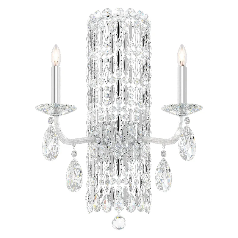 Track lighting with frosted glass shadesSiena 2-Light Wall Sconce