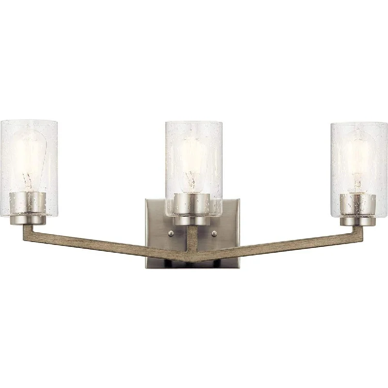 Industrial Area Lighting for Large Open SpacesDeryn 24 in 3 Lights Vanity Light Gray finish