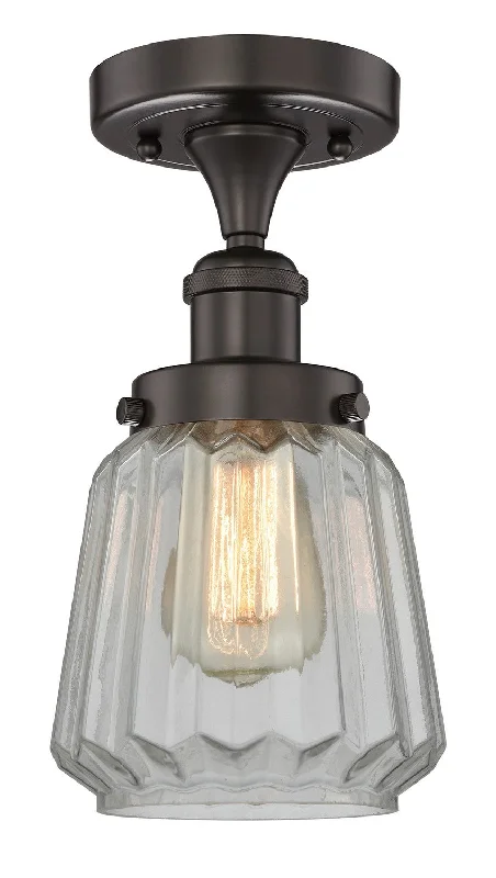 Industrial Task Lighting for Precision WorkstationsEdison One Light Semi-Flush Mount