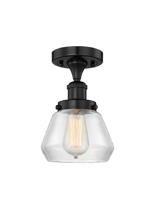 Industrial Flood Lighting for Outdoor Loading DocksEdison One Light Semi-Flush Mount