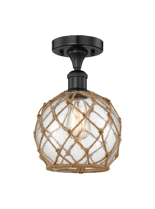 Waterproof Industrial Lighting for Wet AreasEdison One Light Semi-Flush Mount