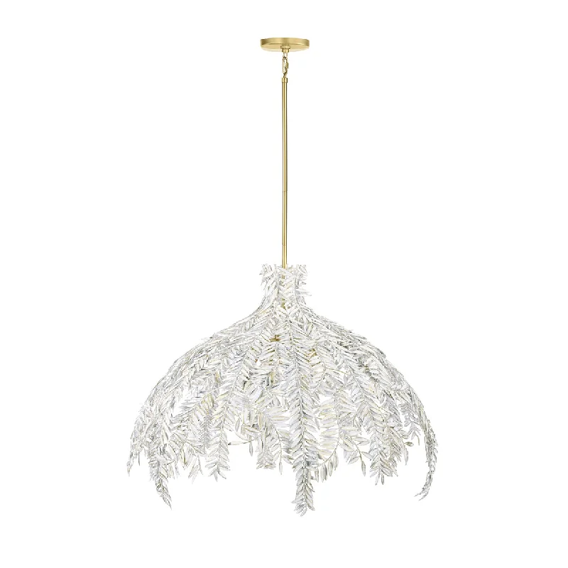 Track lighting with motion - sensor capabilitiesEurofase 46436-023 Jalore 48 Inch 6 Light Olive Branch Chandelier in Distressed White