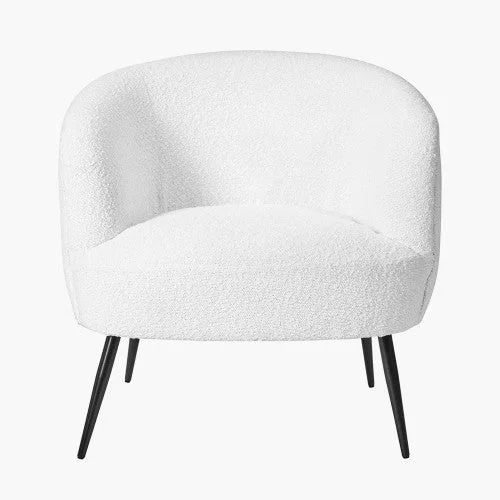 Track lighting with a minimalist track designSiena Tub Chair - White Boucle & Black Legs Finish Track lighting with a minimalist track designSiena Tub Chair - White Boucle & Black Legs Finish
