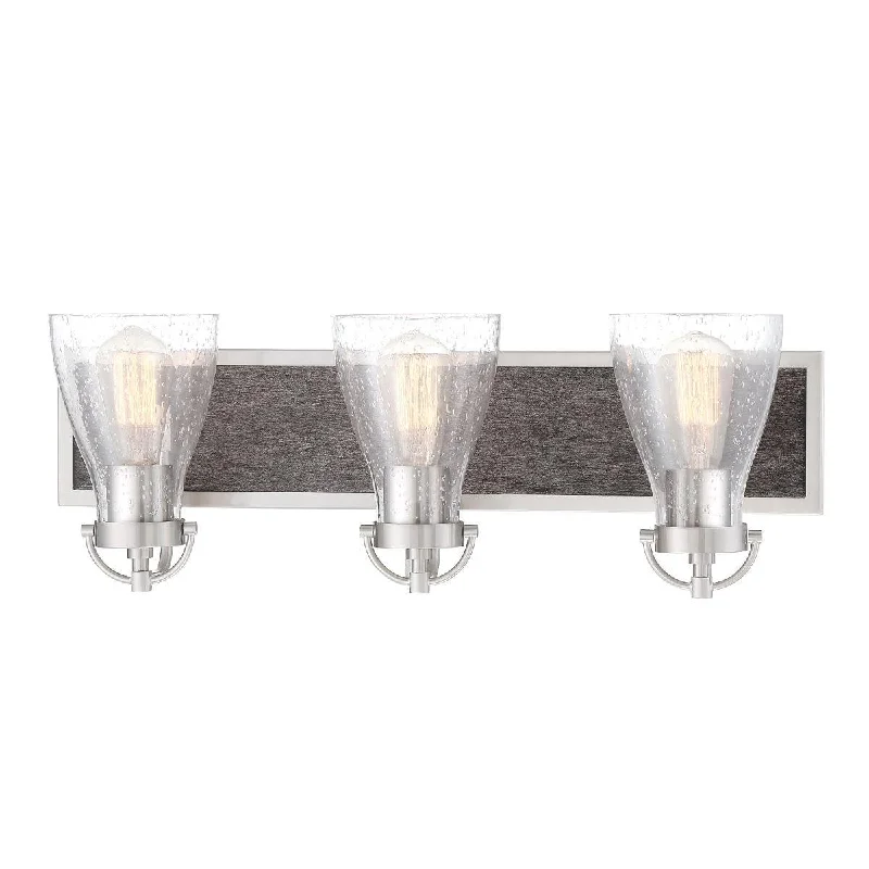 Industrial Lighting for Automotive Manufacturing PlantsGarrison 24 in. 3 Lights Vanity Light Brushed Nickel finish Industrial Lighting for Automotive Manufacturing PlantsGarrison 24 in. 3 Lights Vanity Light Brushed Nickel finish