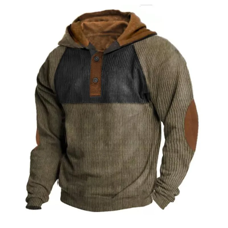 Men's Outdoor Casual Henley Hoodie 35833930X