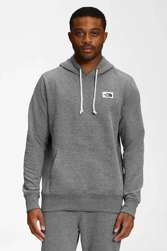 The North Face Heritage Patch Hoodie for Men in Grey | NF0A7UNU-DYY GREY