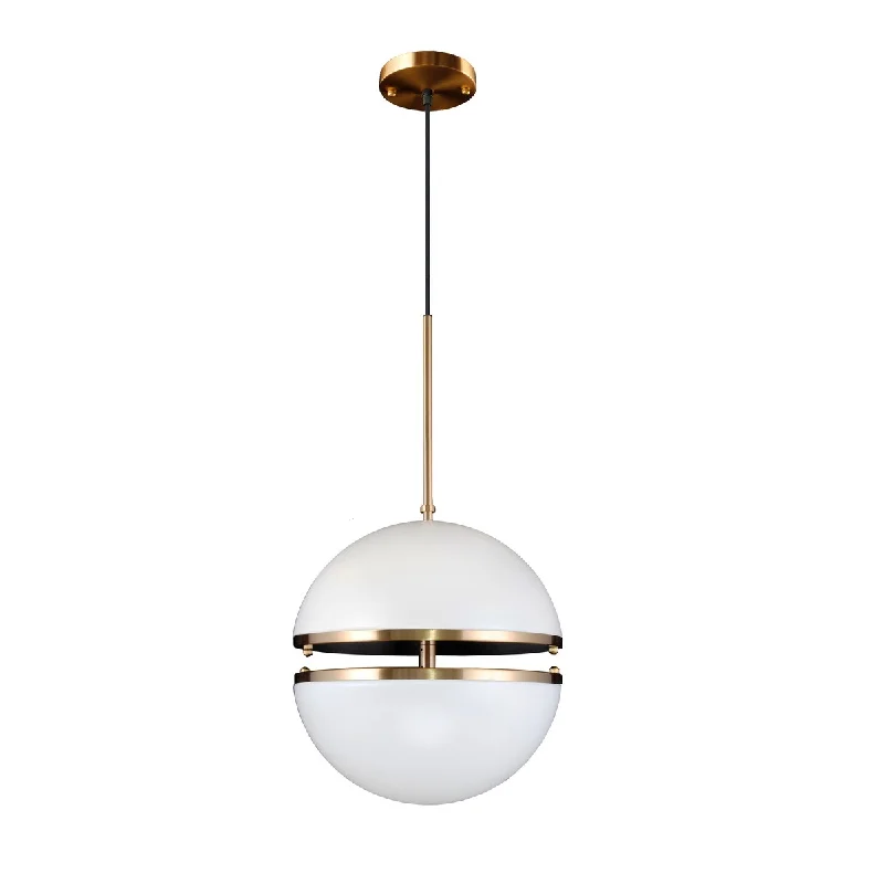 Chandeliers for High Ceilings to Fill Vertical SpaceChandeliers for High Ceilings to Fill Vertical Space4 Light Globe Pendant in White Acrylic and Shining Brass finish - White Acrylic