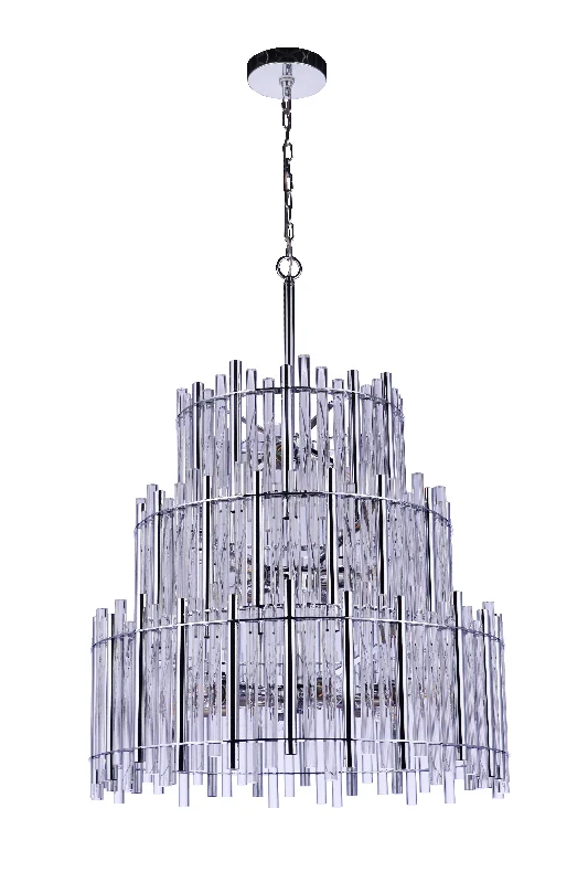 Chandeliers with Adjustable Height for Custom InstallationChandeliers with Adjustable Height for Custom InstallationReveal 13 Light Chandelier in Chrome