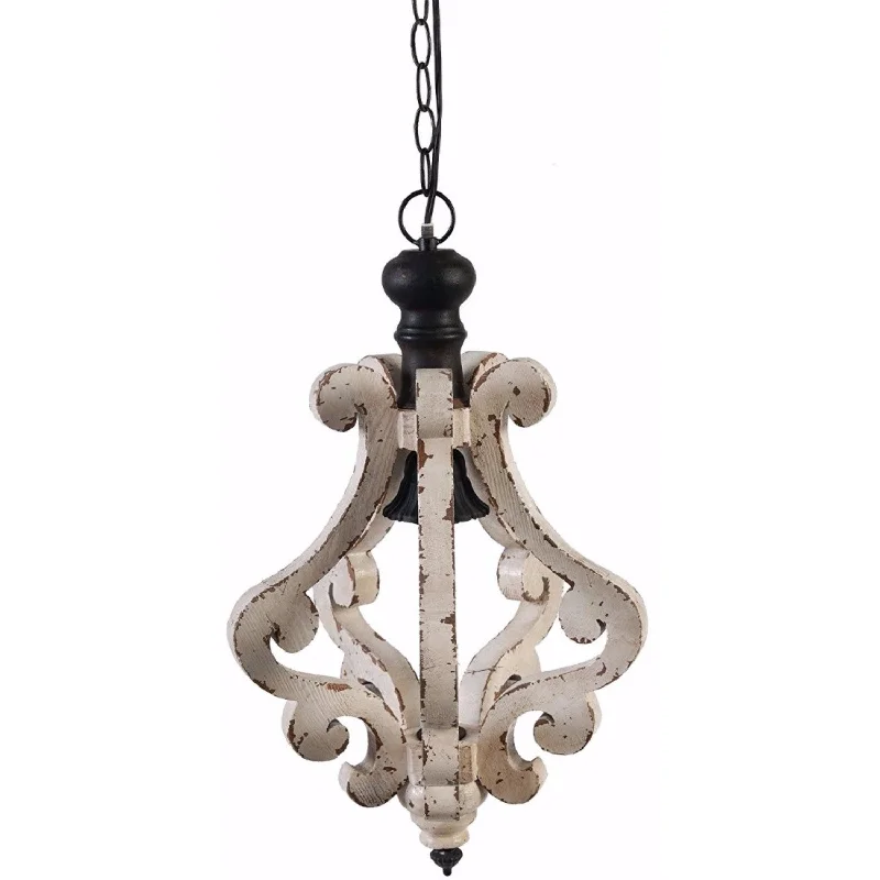 Minimalist Chandeliers for Sleek and Simple InteriorsMinimalist Chandeliers for Sleek and Simple InteriorsBenzara BM147075 Perth Wooden Chandelier With Metal Chain And One Bulb Holder, White