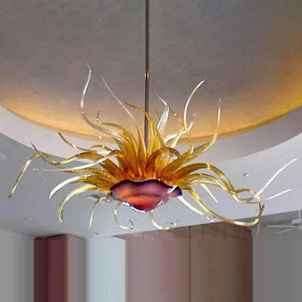 Mini Chandeliers for Adding Charm to Small SpacesMini Chandeliers for Adding Charm to Small SpacesBlown Glass Chandelier Amber Art Home Decor Floral Basket