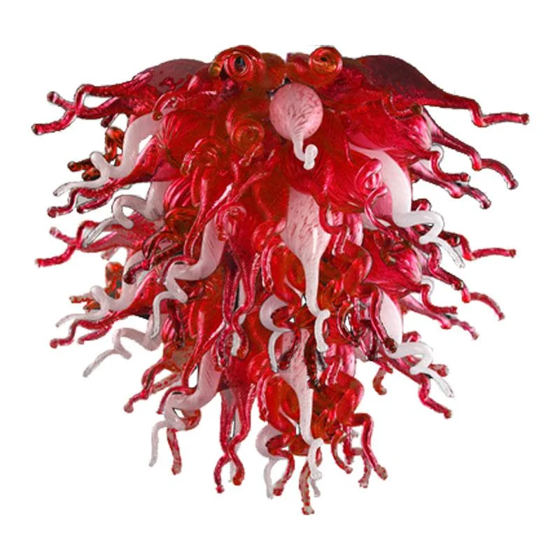 Small Chandeliers for Compact RoomsSmall Chandeliers for Compact RoomsModern Blown Glass Red And White Chihuly Style Hand Blown