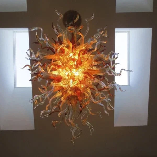 Bohemian - Style Beaded Chandeliers for Eclectic DecorBohemian - Style Beaded Chandeliers for Eclectic DecorFlame Rising Chihuly Like Blown Glass Chandelier