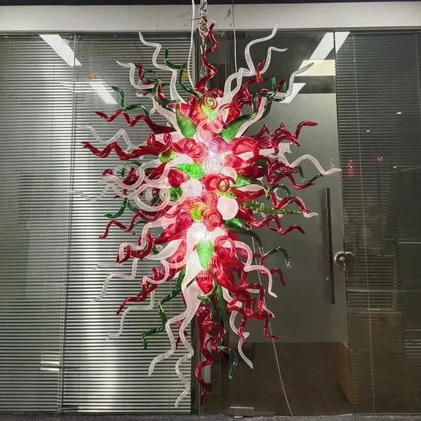 Chandeliers with Dimmable Lights for Ambiance ControlChandeliers with Dimmable Lights for Ambiance ControlBlown Glass Chandelier Multi Colored Chihuly Style