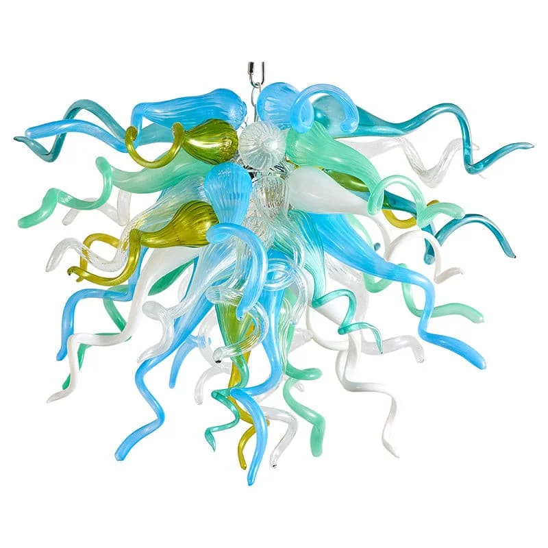 Victorian - Inspired Chandeliers with Ornate DetailsVictorian - Inspired Chandeliers with Ornate DetailsBlown Glass Chandelier Colorful Chihuly Style Art Decor