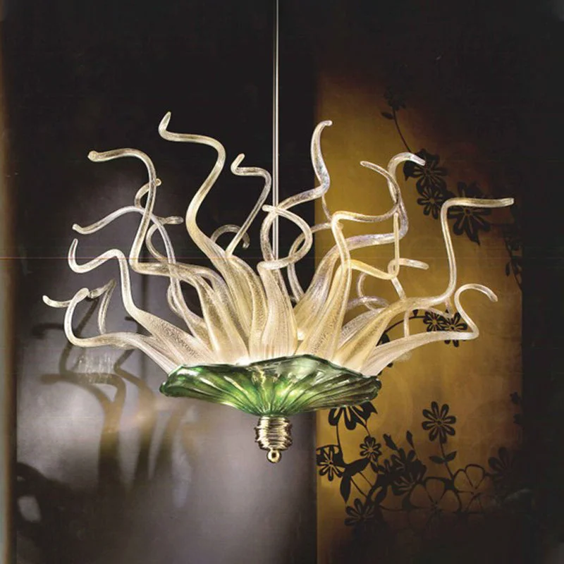 Chandeliers with Clear Crystal for a Sparkling EffectChandeliers with Clear Crystal for a Sparkling EffectWater Lettuce Blown Glass Chandelier Home Decor Chandeliers with Clear Crystal for a Sparkling EffectChandeliers with Clear Crystal for a Sparkling EffectWater Lettuce Blown Glass Chandelier Home Decor