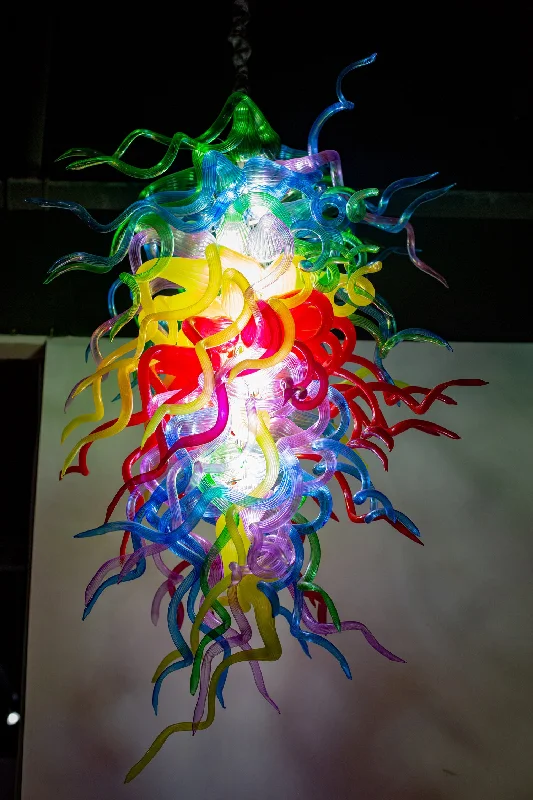 Chandeliers with Colored Glass for a Splash of ColorChandeliers with Colored Glass for a Splash of ColorBlown Glass Chandelier Large Colorful Chihuly Style Art Decor