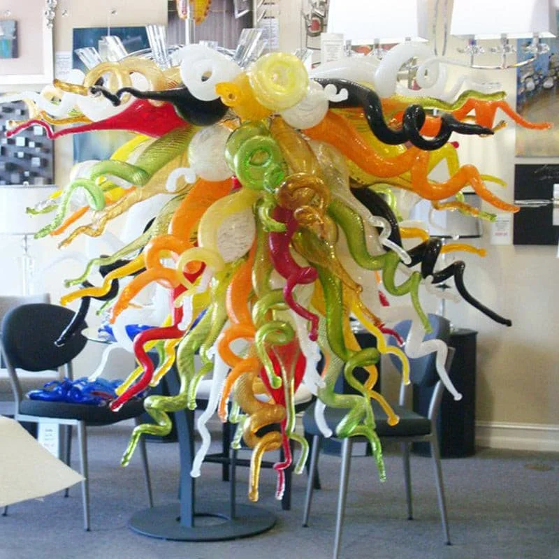 Chandeliers with Adjustable Height for Custom InstallationChandeliers with Adjustable Height for Custom InstallationModern Chihuly Style Blown Glass Chandelier Multi Colors Chandeliers with Adjustable Height for Custom InstallationChandeliers with Adjustable Height for Custom InstallationModern Chihuly Style Blown Glass Chandelier Multi Colors