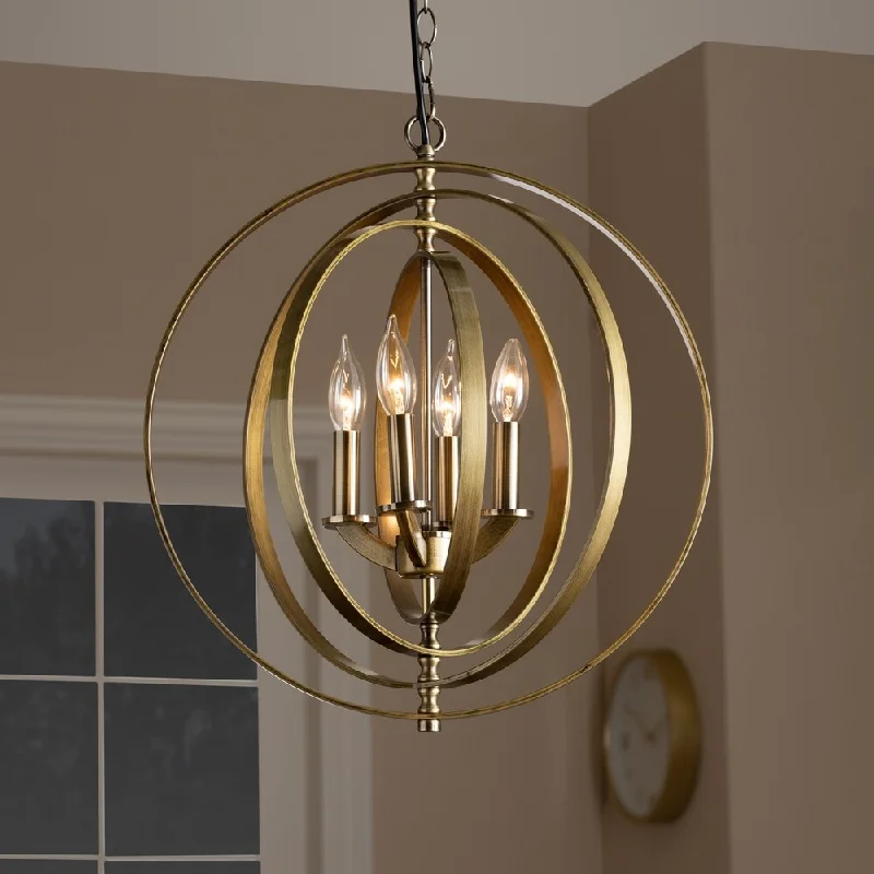 Ceiling - Mounted Chandeliers for Standard CeilingsCeiling - Mounted Chandeliers for Standard CeilingsContemporary Antique Brass Metal 4-Light Orb Chandelier - Antique Brass Ceiling - Mounted Chandeliers for Standard CeilingsCeiling - Mounted Chandeliers for Standard CeilingsContemporary Antique Brass Metal 4-Light Orb Chandelier - Antique Brass