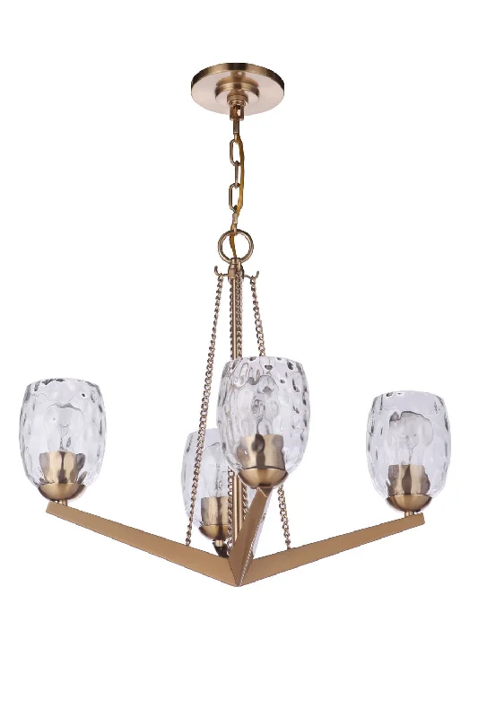 Chandeliers with Metal Frames in Silver FinishChandeliers with Metal Frames in Silver FinishCraftmade Guiding Star 57324-SB Chandelier Light - Satin Brass