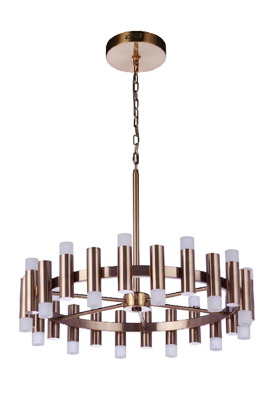 LED Chandeliers for Energy - Efficient LightingLED Chandeliers for Energy - Efficient LightingCraftmade Simple Lux 57524-SB-LED Chandelier Light - Satin Brass