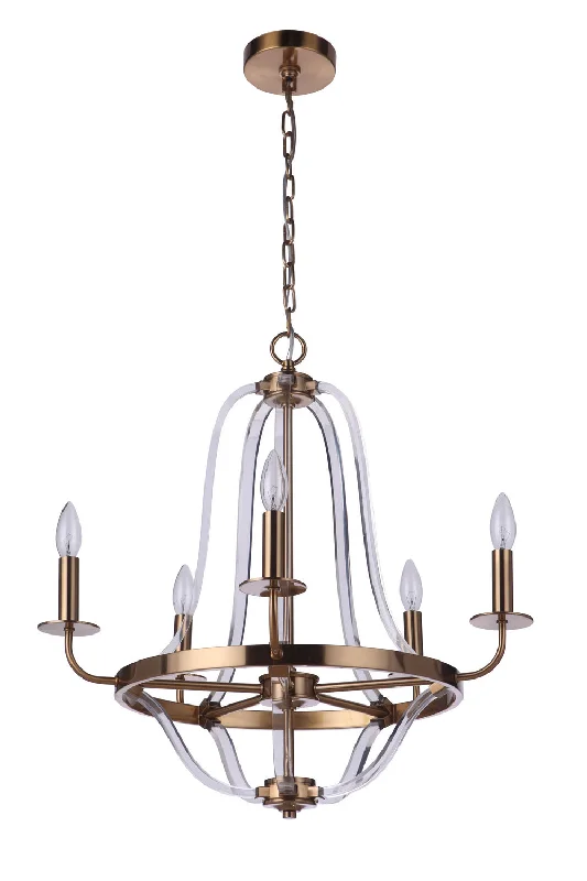 Chandeliers with Candle - Style Bulbs for a Classic AestheticChandeliers with Candle - Style Bulbs for a Classic AestheticCraftmade Graclyn 57725-SB Chandelier Light - Satin Brass