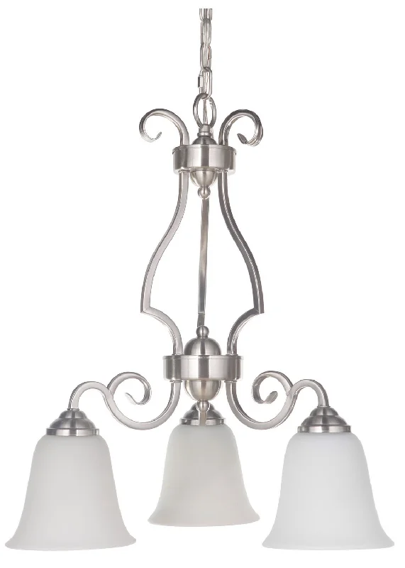 Chandeliers with Sputnik - Style Design for a Futuristic VibeChandeliers with Sputnik - Style Design for a Futuristic VibeCraftmade Cecilia 7121BNK3-WG Chandelier Light - Brushed Satin Nickel