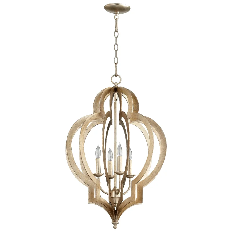 Chandeliers with Murano Glass for a High - End Artistic TouchChandeliers with Murano Glass for a High - End Artistic TouchCyan Design 05971 Small Vertigo Silver Leaf Chandelier