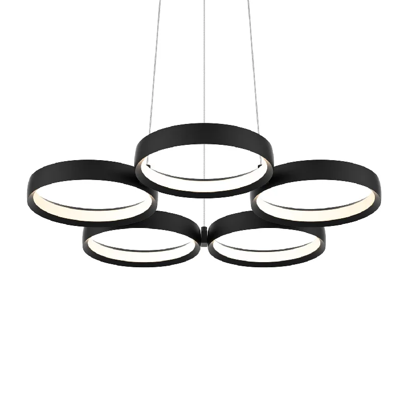 Chandeliers with Metal Frames in Bronze FinishChandeliers with Metal Frames in Bronze FinishDals PDR5-3K-BK Chandelier Light - Black