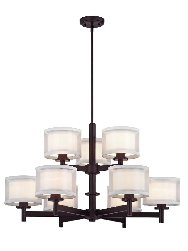 Chandeliers for High Ceilings to Fill Vertical SpaceChandeliers for High Ceilings to Fill Vertical SpaceDolan Designs Double Organza 1272-30 Chandelier Light - Royal Bronze