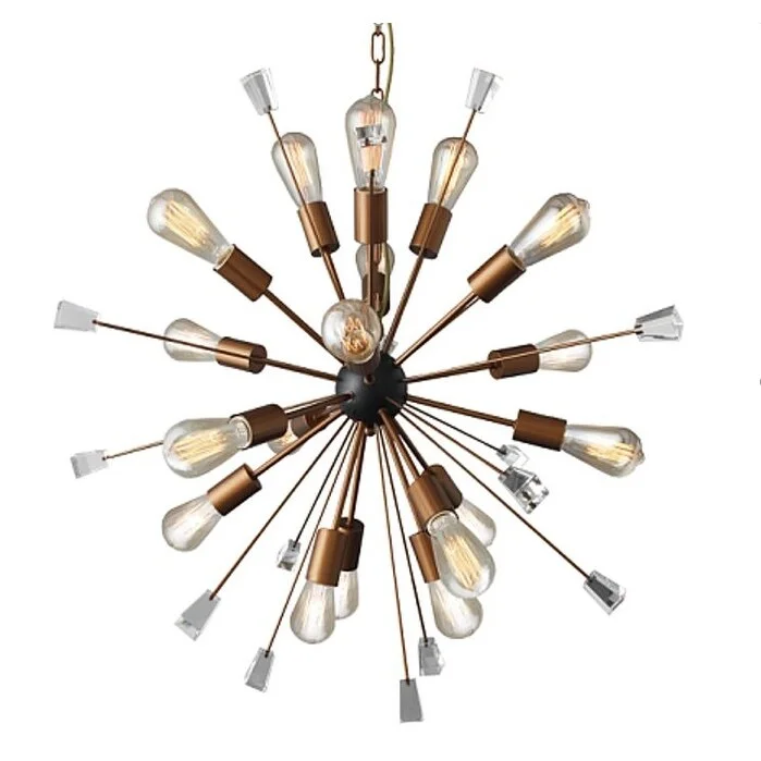 Chandeliers with Metal Frames in Silver FinishChandeliers with Metal Frames in Silver FinishIron Frame with a Painted Copper and Matte Black Finish.33.5"H x 33.5" Diameter - Painted Copper and Matte Black Finish Chandeliers with Metal Frames in Silver FinishChandeliers with Metal Frames in Silver FinishIron Frame with a Painted Copper and Matte Black Finish.33.5"H x 33.5" Diameter - Painted Copper and Matte Black Finish