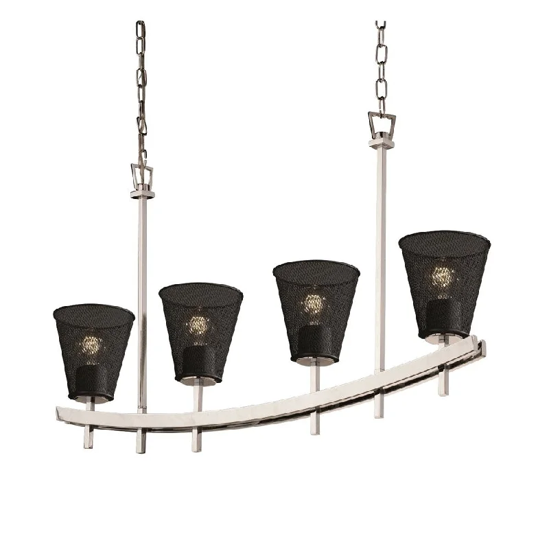 Chandeliers with Frosted Glass for a Softer Light DiffusionChandeliers with Frosted Glass for a Softer Light DiffusionJustice Design Archway 4-light Chandelier, Polished Chrome