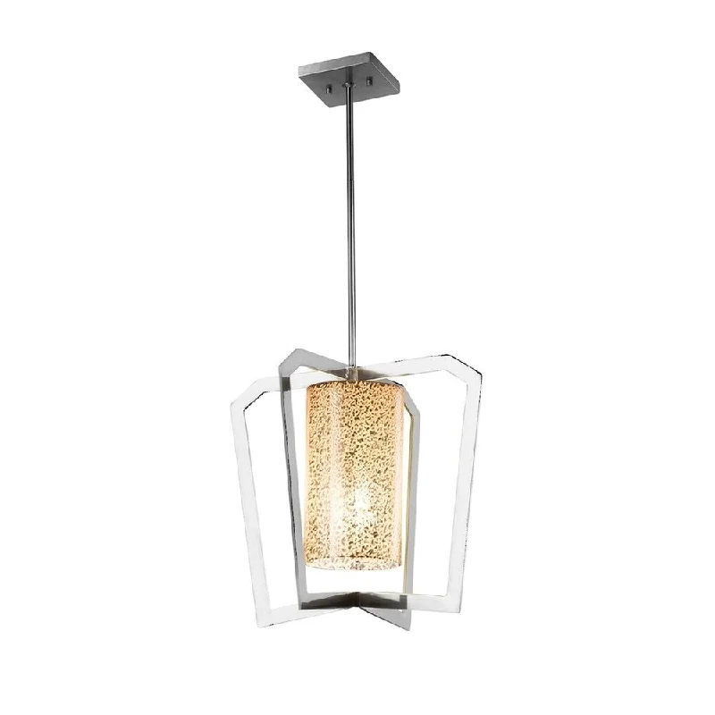 Modern Crystal Chandeliers for Contemporary HomesModern Crystal Chandeliers for Contemporary HomesJustice Design Fusion Aria 1-light Polished Chrome Chandelier, Mercury Shade