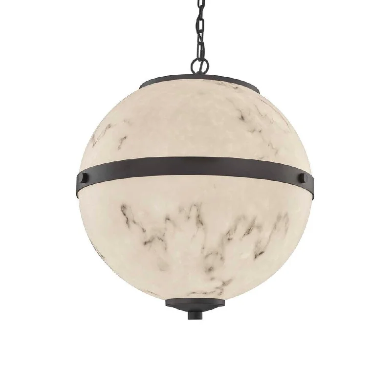 Chandeliers with Metal Frames in Silver FinishChandeliers with Metal Frames in Silver FinishJustice Design LumenAria Imperial 3-light Matte Black Chandelier, Faux Alabaster Shade