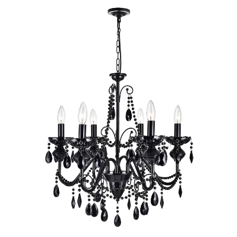 Bohemian - Style Beaded Chandeliers for Eclectic DecorBohemian - Style Beaded Chandeliers for Eclectic DecorKeen 6 Light Up Chandelier With Black Finish Bohemian - Style Beaded Chandeliers for Eclectic DecorBohemian - Style Beaded Chandeliers for Eclectic DecorKeen 6 Light Up Chandelier With Black Finish