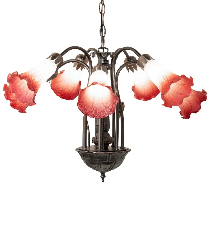 French Country Chandeliers with a Romantic AuraFrench Country Chandeliers with a Romantic AuraPink/White Seven Light Chandelier