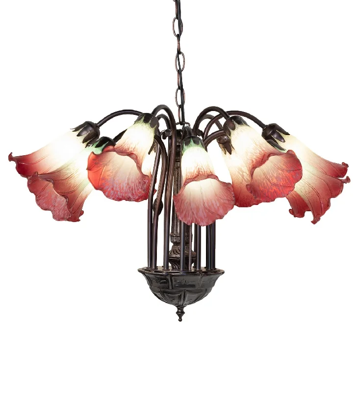 Chandeliers with Clear Crystal for a Sparkling EffectChandeliers with Clear Crystal for a Sparkling EffectSeafoam/Cranberry 12 Light Chandelier