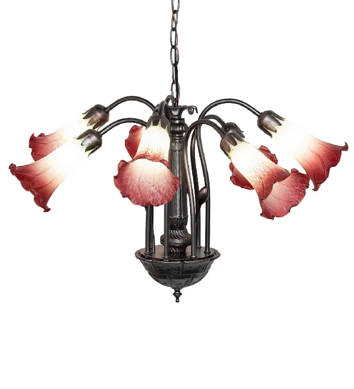 Ceiling - Mounted Chandeliers for Standard CeilingsCeiling - Mounted Chandeliers for Standard CeilingsSeafoam/Cranberry Seven Light Chandelier
