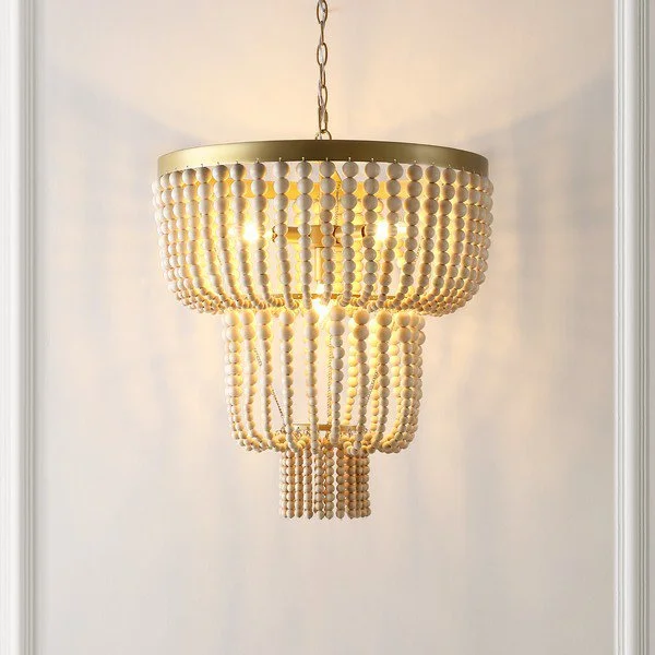 Chandeliers with Colored Glass for a Splash of ColorChandeliers with Colored Glass for a Splash of ColorSafavieh Aleynne Chandelier - Brass Painted