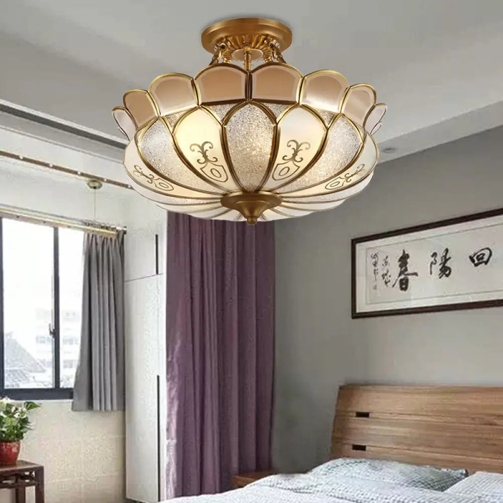 Chandeliers for Low Ceilings to Avoid OvercrowdingChandeliers for Low Ceilings to Avoid OvercrowdingColonial Brass Dining Room Ceiling Light Fixture - Scalloped Semi-Flush Mount, Opaque Glass, 4 Bulbs Chandeliers for Low Ceilings to Avoid OvercrowdingChandeliers for Low Ceilings to Avoid OvercrowdingColonial Brass Dining Room Ceiling Light Fixture - Scalloped Semi-Flush Mount, Opaque Glass, 4 Bulbs