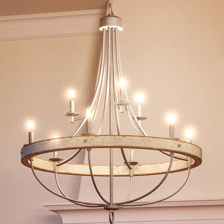 Industrial Iron Chandeliers for Loft - Inspired SpacesIndustrial Iron Chandeliers for Loft - Inspired SpacesUHP2902 Farmhouse Farmhouse Chandelier, 40-1/2" x 35", Galvanized Steel Finish, Adelaide Collection