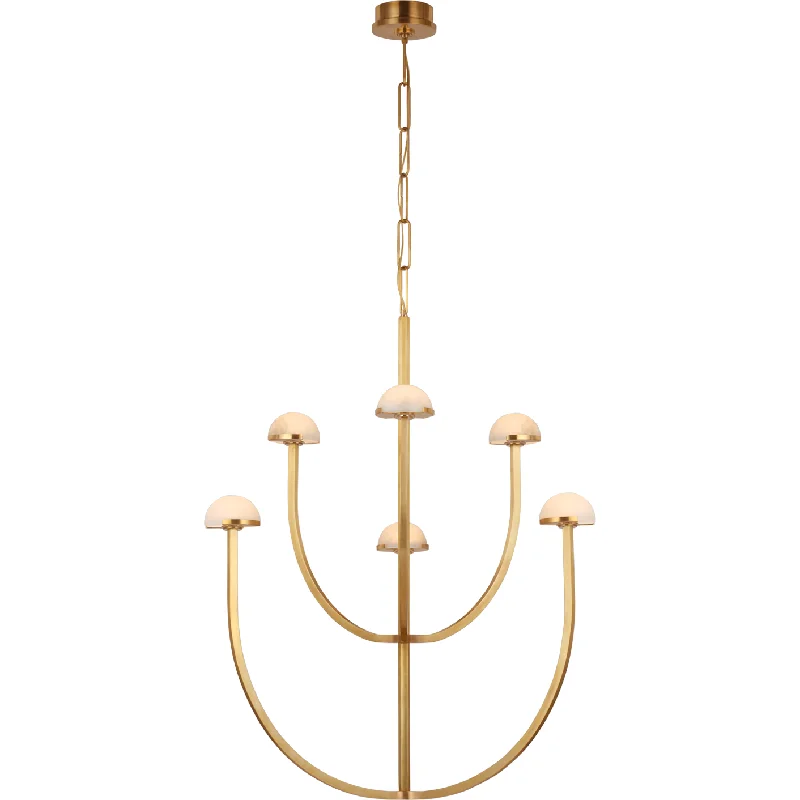 Chandeliers with Metal Frames in Black FinishChandeliers with Metal Frames in Black FinishPedra Large Two-Tier Chandelier