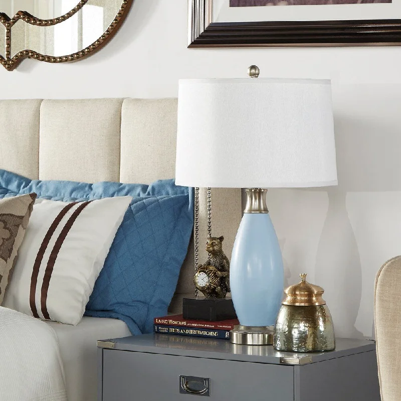 asian inspired table lamps with bamboo accents for a zen atmosphereasian inspired table lamps with bamboo accents for a zen atmosphereAjax Blue Metal 1-light Accent Table Lamp by iNSPIRE Q Classic