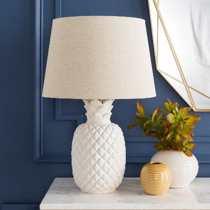 coastal style table lamps with nautical elements for beach housescoastal style table lamps with nautical elements for beach housesAnwar 23.75 in. Off-White Pineapple Table Lamp